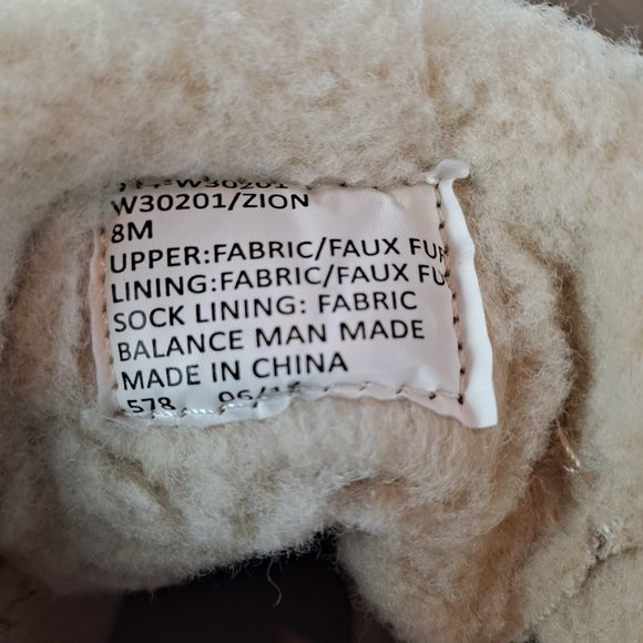 White Mountain Zion Lace-Up Hiking Boot with Faux Fur Size 8 - Picture 10 of 10